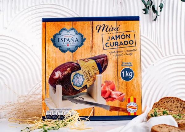 Kit Tradicional de Mini Jamón Curado Selección | Jamón de España con Jamonero y Cuchillo Profesional - Image 2