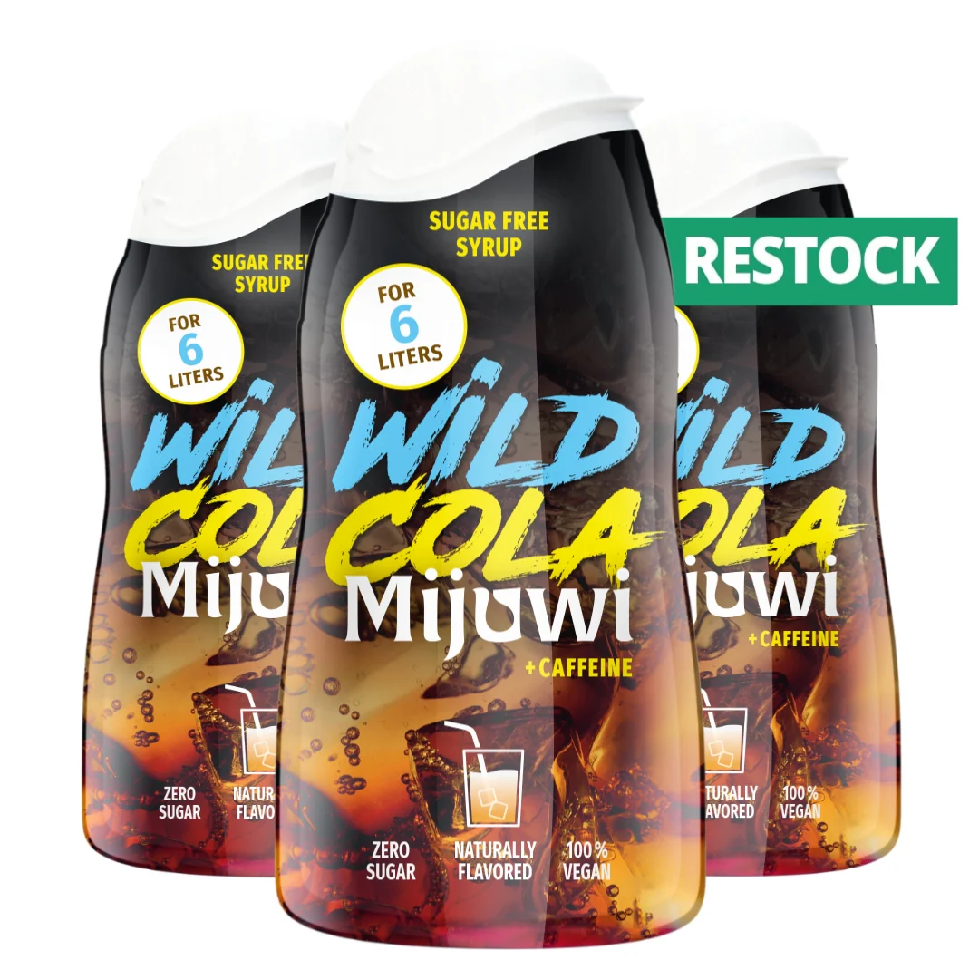 Mijuwi Fantastic Starter Set Sirup ohne Zucker - 6x 48 ml, zuckerfreier Sirup + Shaker, 100% vegan, für 6-8 Liter Getränk pro Sirup, natürlich aromatisiert, Wild Cola, Dragonfruit & Mango, Grenadine, Apple & Pear, Vanilla Beach, Ice Tea Peach - Image 3
